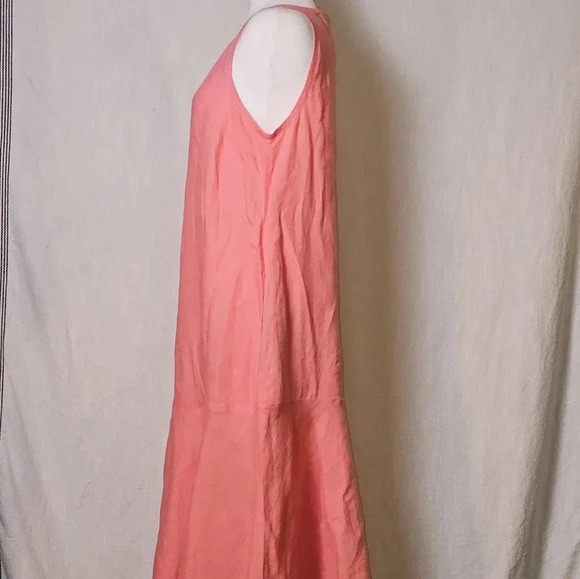 Sundance Doria Coral Linen Maxi Dress Sz S - Picture 4 of 10